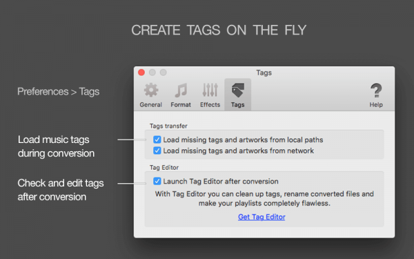 MIDI to MP3 for Mac - Create tags on the fly, load missing tags from folder and file names, auto-export of files to the Tag Editor