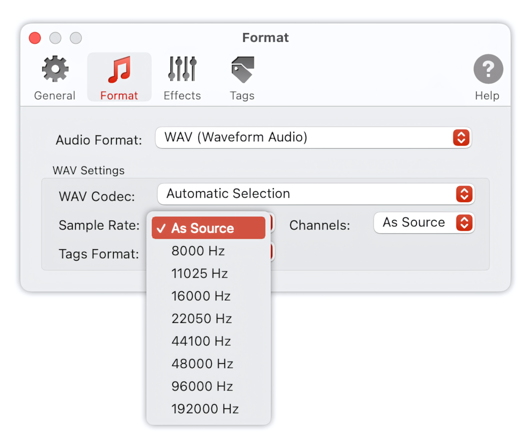 osx wav to mp3