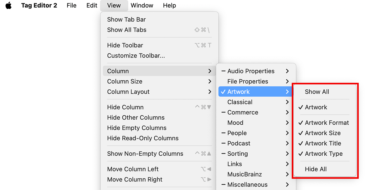 Tag Editor for Mac - Artwork Properties