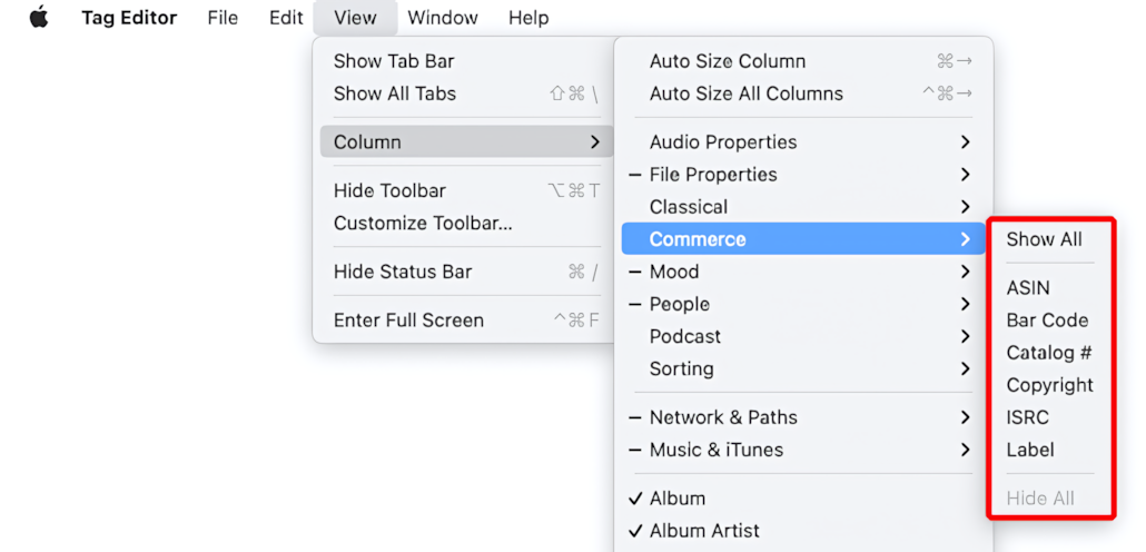 Tag Editor for Mac - Commerce Tags