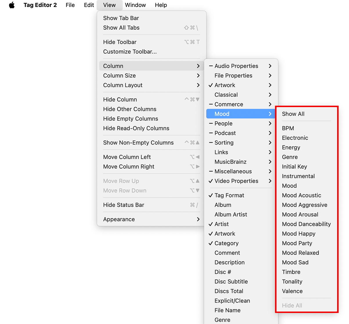 Tag Editor for Mac - Mood Tags