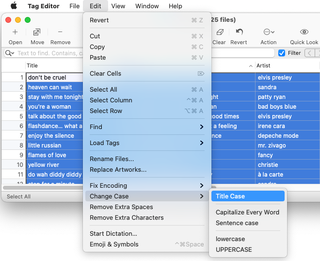 how to open change case in word