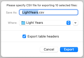 Export files to M3U Playlists from Amvidia Tag Editor for Mac
