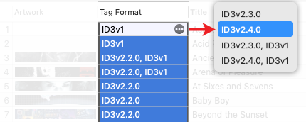 Changing the metadata format of audio files to ID3v2.4