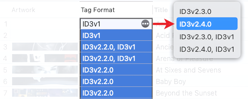 Changing the metadata format of audio files to ID3v2.4