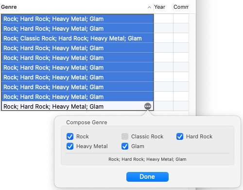 Tag Editor for Mac - Composing Genres