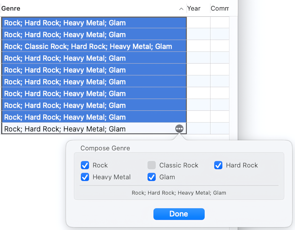 Tag Editor for Mac - Composing Genres