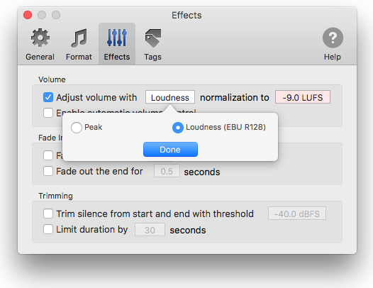 Loudness Volume Normalization in To MP3 Converter for Mac