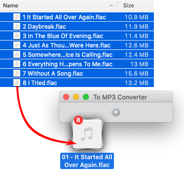 To MP3 Converter for Mac OS - Dropping FLAC files