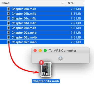 To MP3 Converter for Mac OS - Dropping M4B files