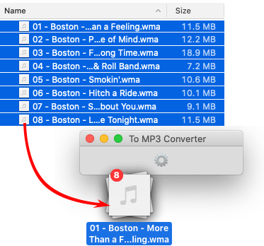 To MP3 Converter for Mac OS - Dropping WMA files