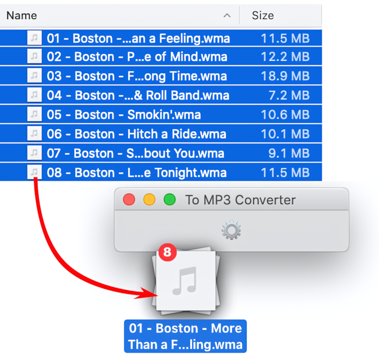 To MP3 Converter for Mac OS - Dropping WMA files