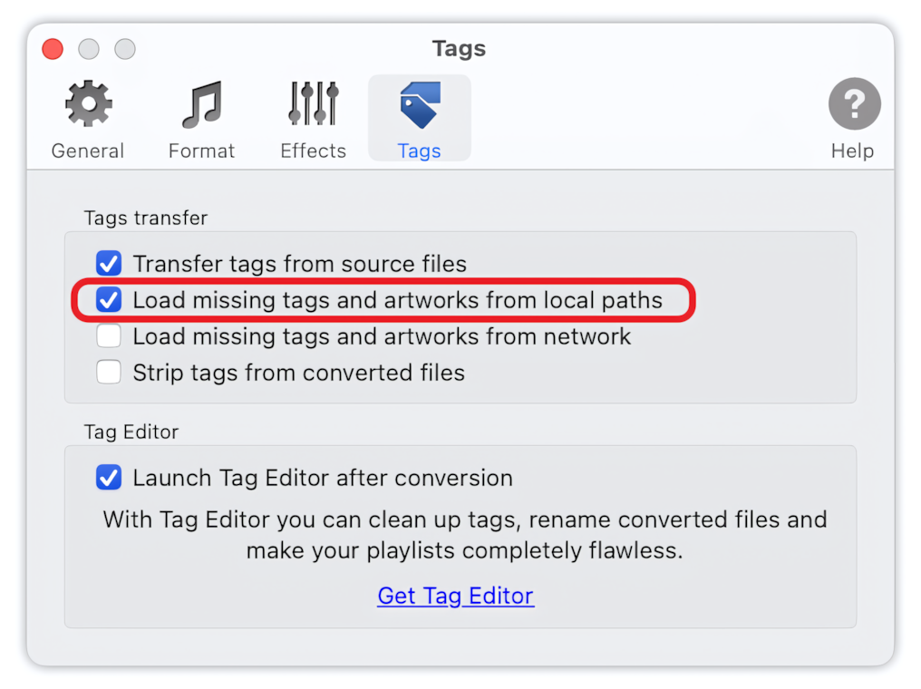 To MP3 Converter for Mac - Load missing tags and artworks from local paths