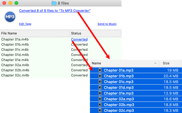 To MP3 Converter for Mac OS - Accessing new MP3 files