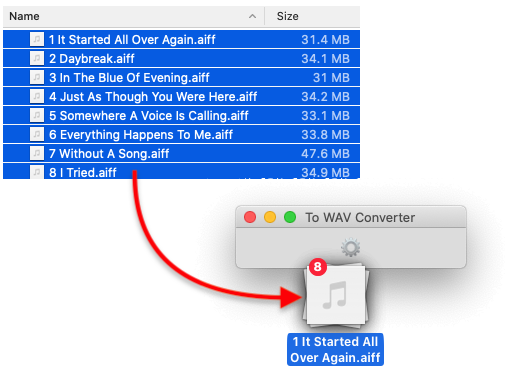 To WAV Converter for Mac OS - Dropping AIFF files