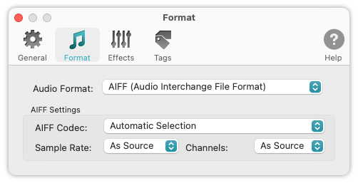 To WAV Converter for Mac OS - Automatic Settings allow to preserve the quality of source audio