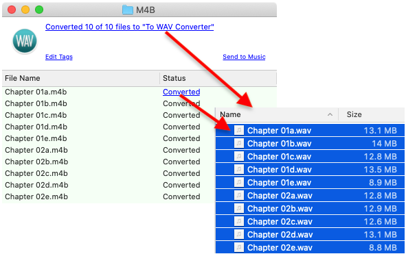 To WAV Converter for Mac OS - Accessing new WAV files
